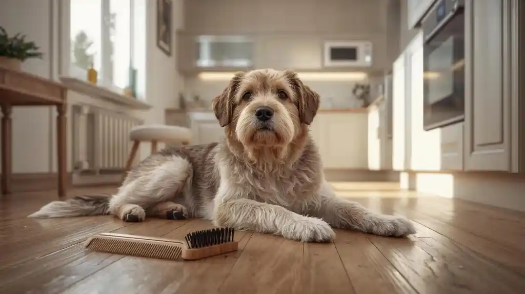 Coat change: Brush and groom the dog properly