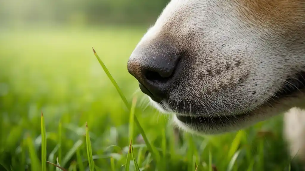 Fresh grass: A special stimulus for the dog