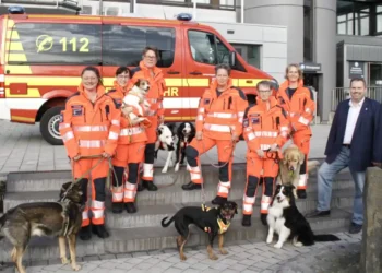 Search dogs specialist group at the Asbach fire department