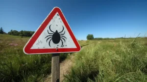 Tick ​​warning sign