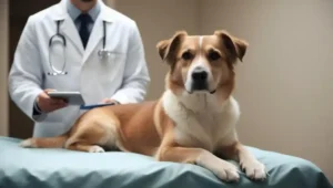 Dog at the vet