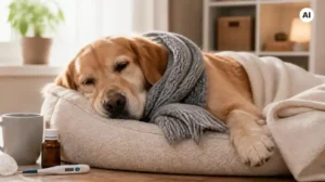 Dog with a cold