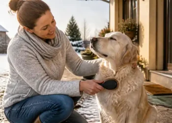 Wet, cold, snow + coat change: This keeps the dog well protected