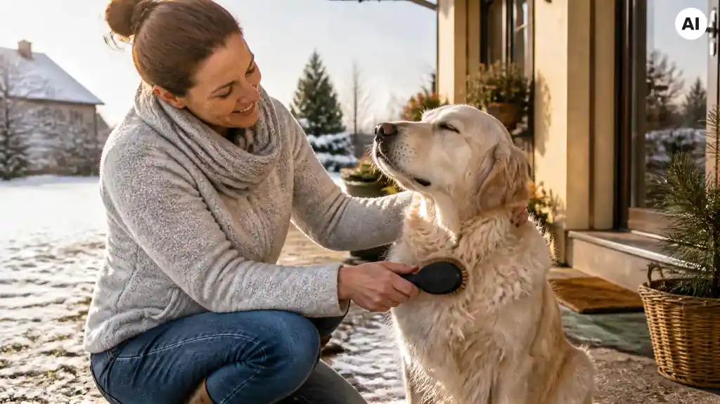 Wet, cold, snow + coat change: This keeps the dog well protected